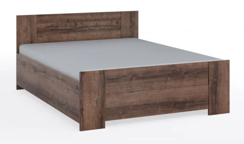 Riko bed 160×200 cm with bedding box, monastery oak, perfect bed for the bedroom, edges finished with ABS plywood, timeless design