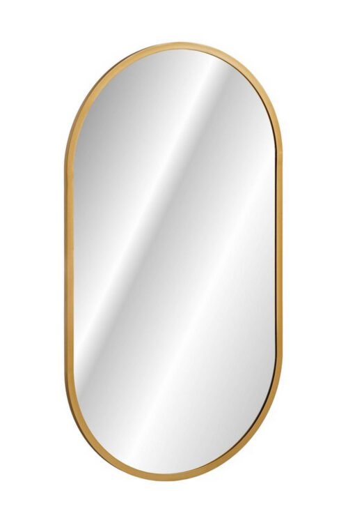 Apollo gold LED mirror 90×50 oval