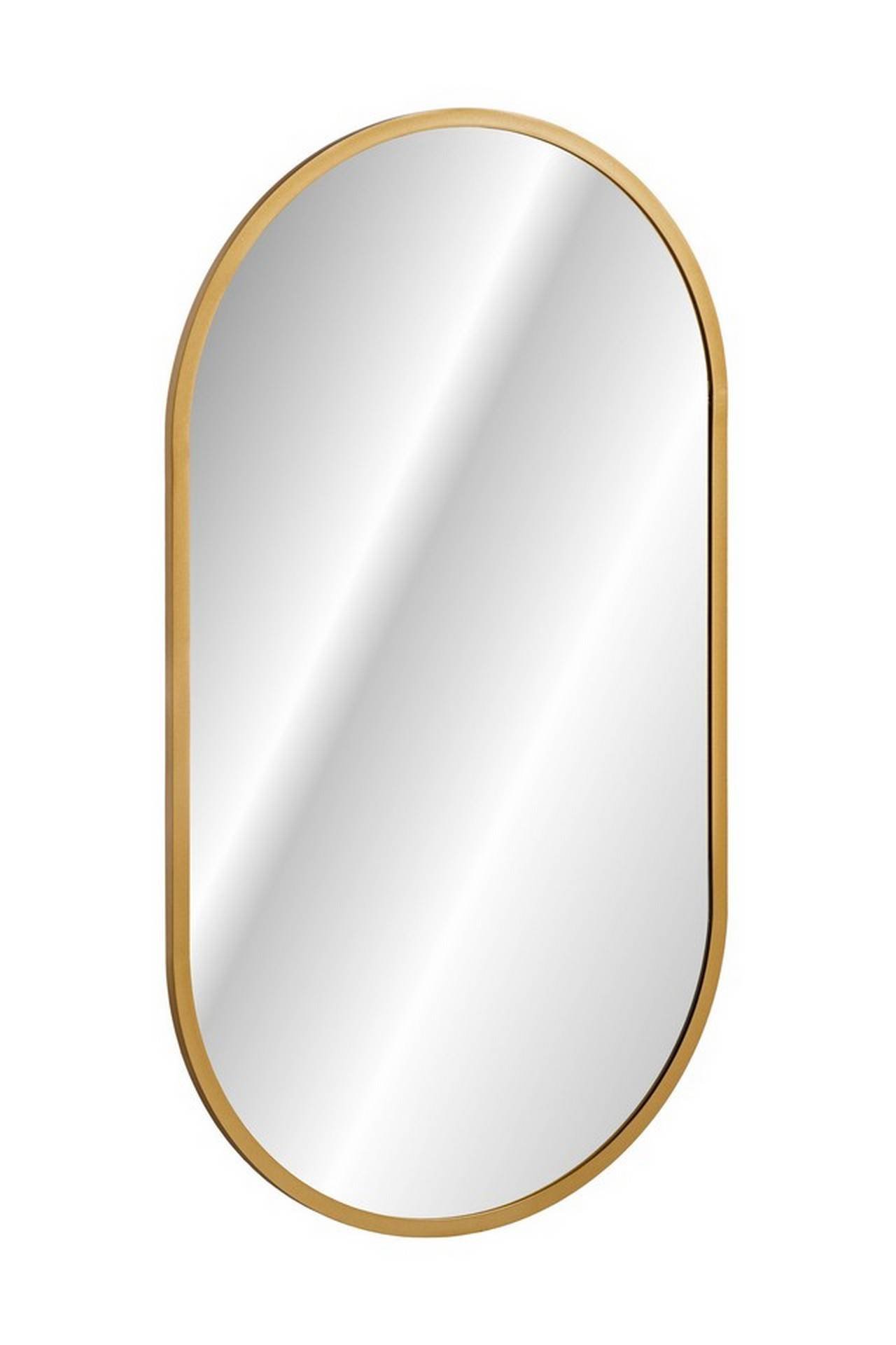 Apollo gold LED mirror 90x50 oval