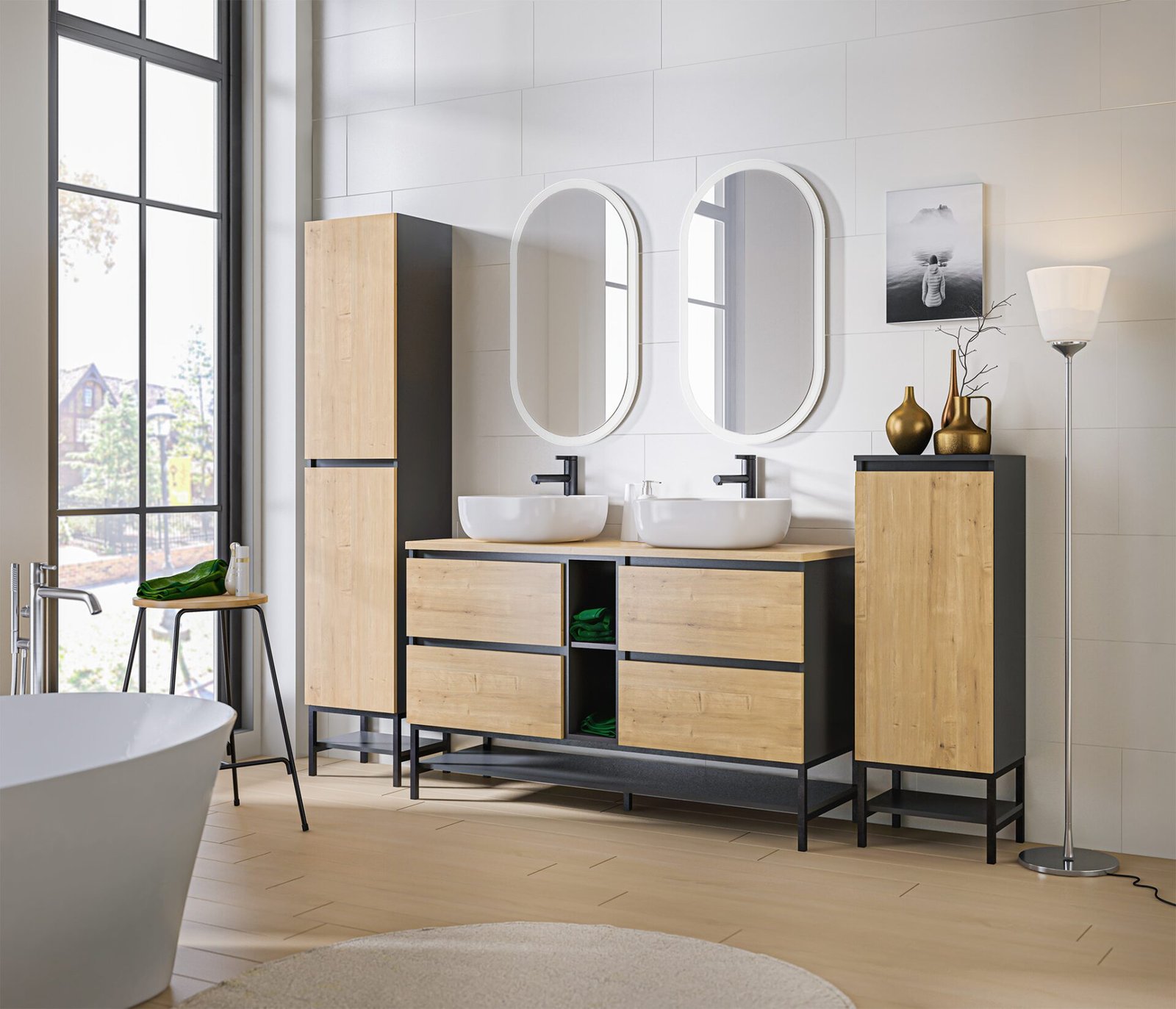 MONACO GREY 810 Open base cabinet - 20 cm - Image 5