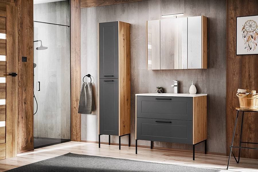 Madera Grey 854 - 2S washbasin cabinet 120 cm - Image 5