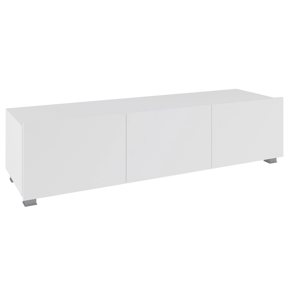 CALABRINI III wall cabinet, glossy white, exceptionally stylish wall cabinet, simple shapes, suitable for any interior - Image 6