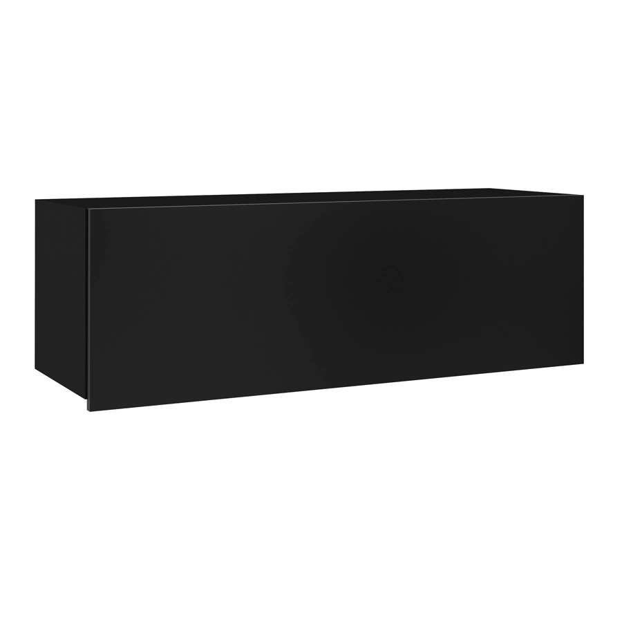 CALABRINI IX wall cabinet, glossy white / glossy black, exceptionally stylish wall cabinet, simple shapes, suitable for any interior - Image 2