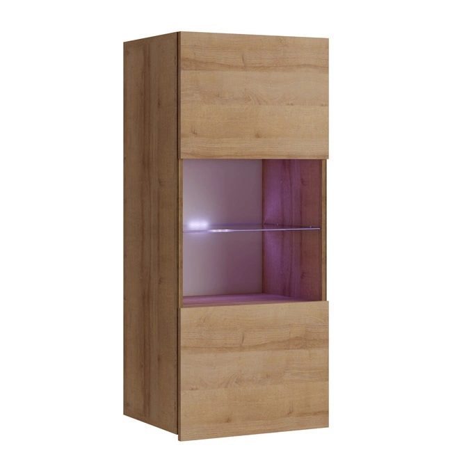 Apulia XII golden oak wall cabinet - exceptionally stylish, with simple shapes, suitable for any interior - Image 2