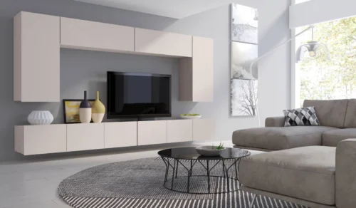 The beige CALABRINI XIII wall cabinet is an exceptionally stylish, simple-shaped cabinet that fits into any interior.