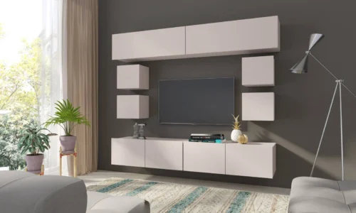 CALABRINI XVI” beige wall cabinet – an exceptionally stylish, simple-shaped cabinet that fits into any interior