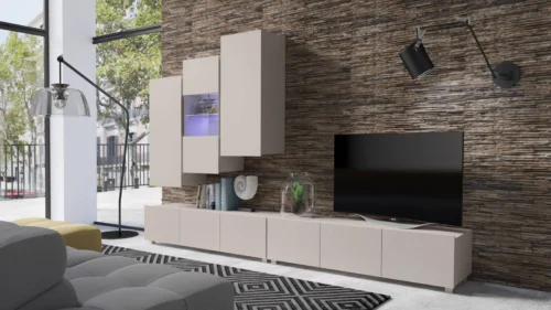 CALABRINI XVII” beige wall cabinet – an exceptionally stylish, simple-shaped cabinet that fits into any interior