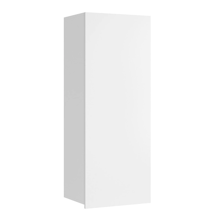 CALABRINI XVII" wall cabinet, glossy white / golden oak color - an exceptionally stylish wall cabinet, with simple shapes, suitable for any interior - Image 2