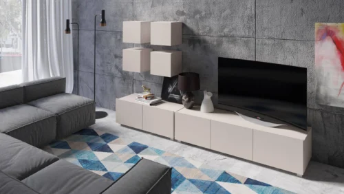 CALABRINI XVIII” beige wall cabinet – an exceptionally stylish, simple-shaped cabinet that fits any interior
