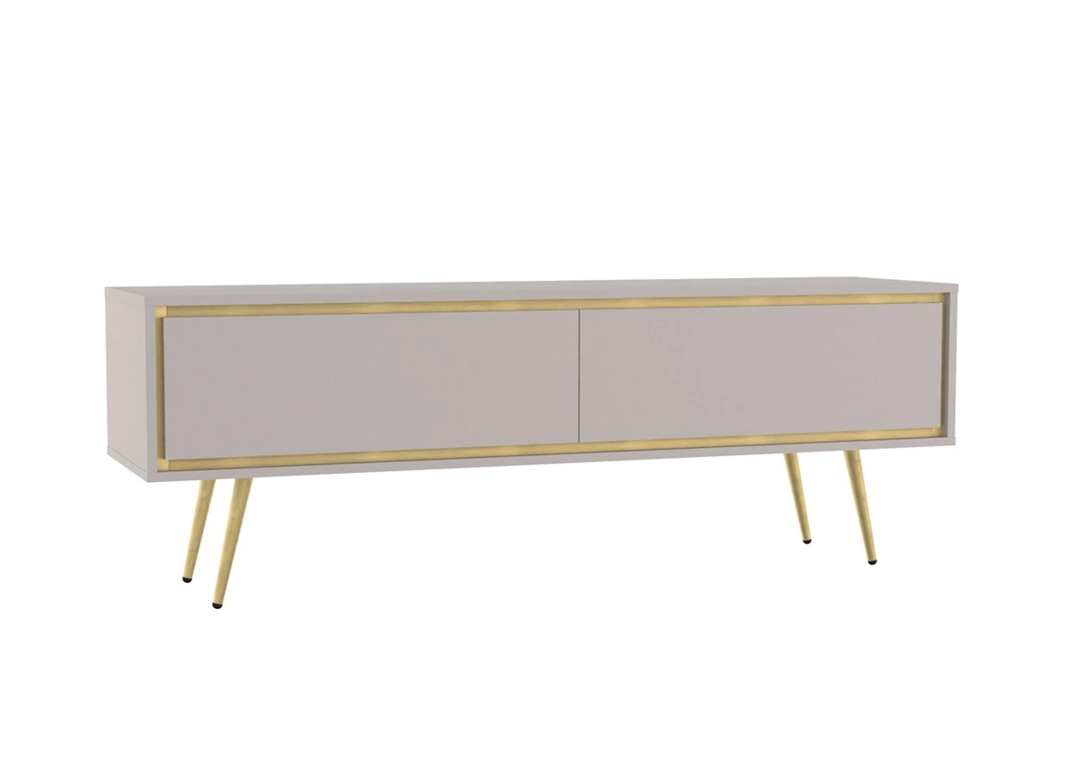 Nevea beige wall cabinet - elegant living room furniture in subtle colors, handle-free shapes, enriched with designer touches - Image 2