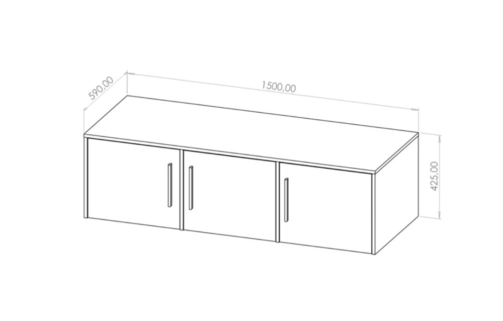 Maxione wardrobe extension 150 cm, beige, functional cabinet, will increase space for storing clothes, shoes and accessories - Image 2