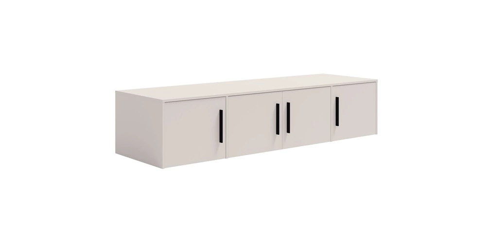 Maxione wardrobe extension 198 cm, beige, functional cabinet, will increase space for storing clothes, shoes and accessories