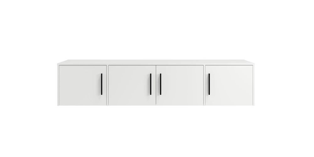 Maxione wardrobe extension, 198 cm, white, functional cabinet, will increase the space for storing clothes, shoes and accessories - Image 3
