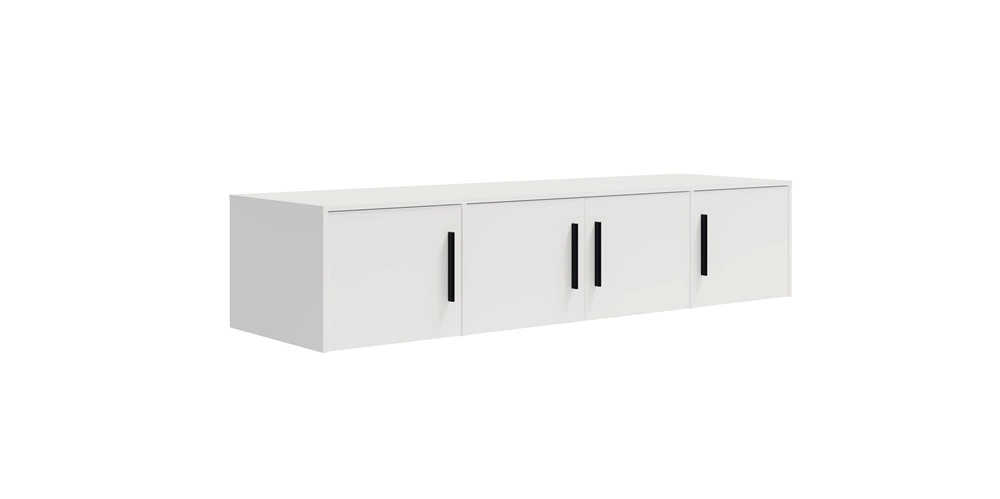 Maxione wardrobe extension, 198 cm, white, functional cabinet, will increase the space for storing clothes, shoes and accessories