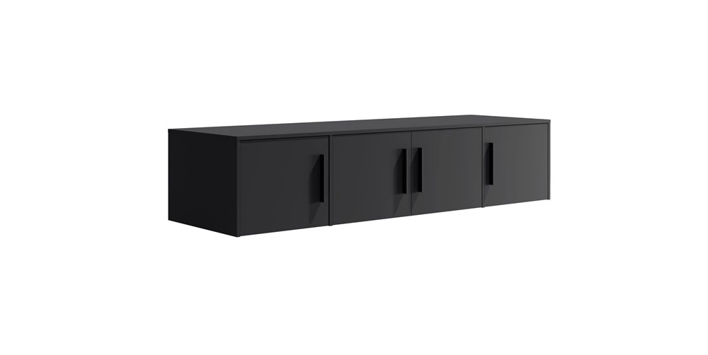 Maxione wardrobe extension, 198 cm, black, functional cabinet, will increase space for storing clothes, shoes and accessories