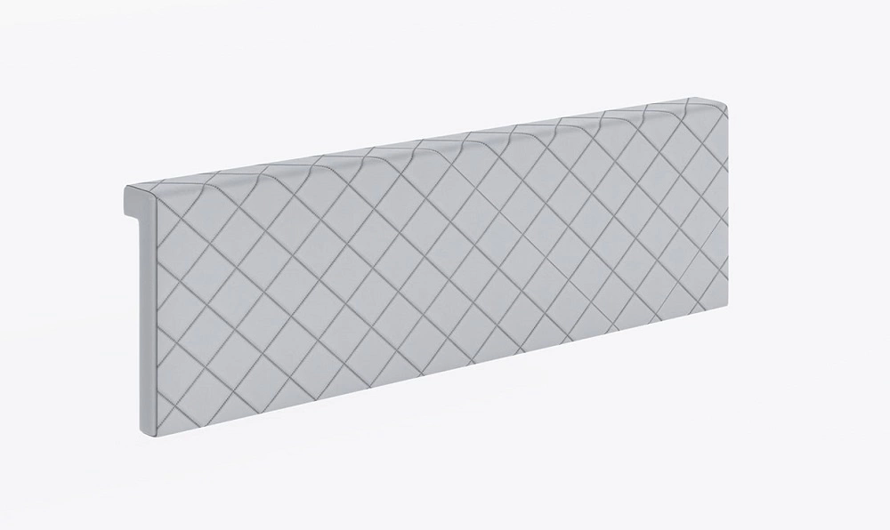 Rico bed headboard cover, white, functional and comfortable bed addition, quilted headboard
