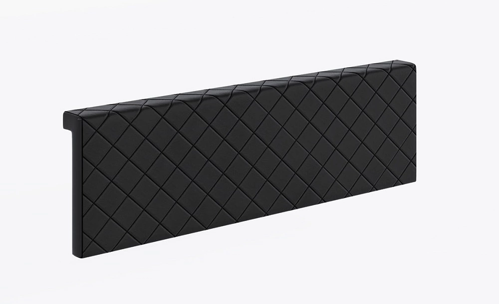 Rico bed headboard cover, black, functional and comfortable bed addition, quilted headboard