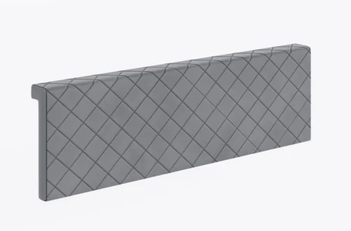 Soft headboard cover for Rico bed, ash gray, functional and comfortable bed addition, quilted headboard