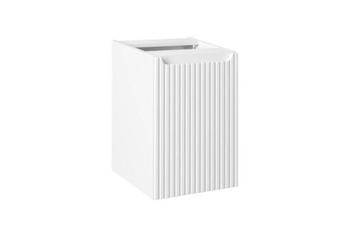 Nova white countertop cabinet, 40 cm, 1 door and laundry basket