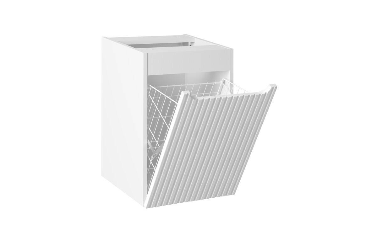 Nova white countertop cabinet, 40 cm, 1 door and laundry basket - Image 2