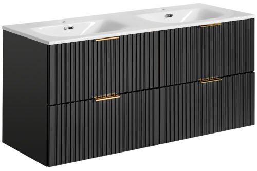 Double cabinet 60 cm ADEL BLACK with SKY 120D washbasin