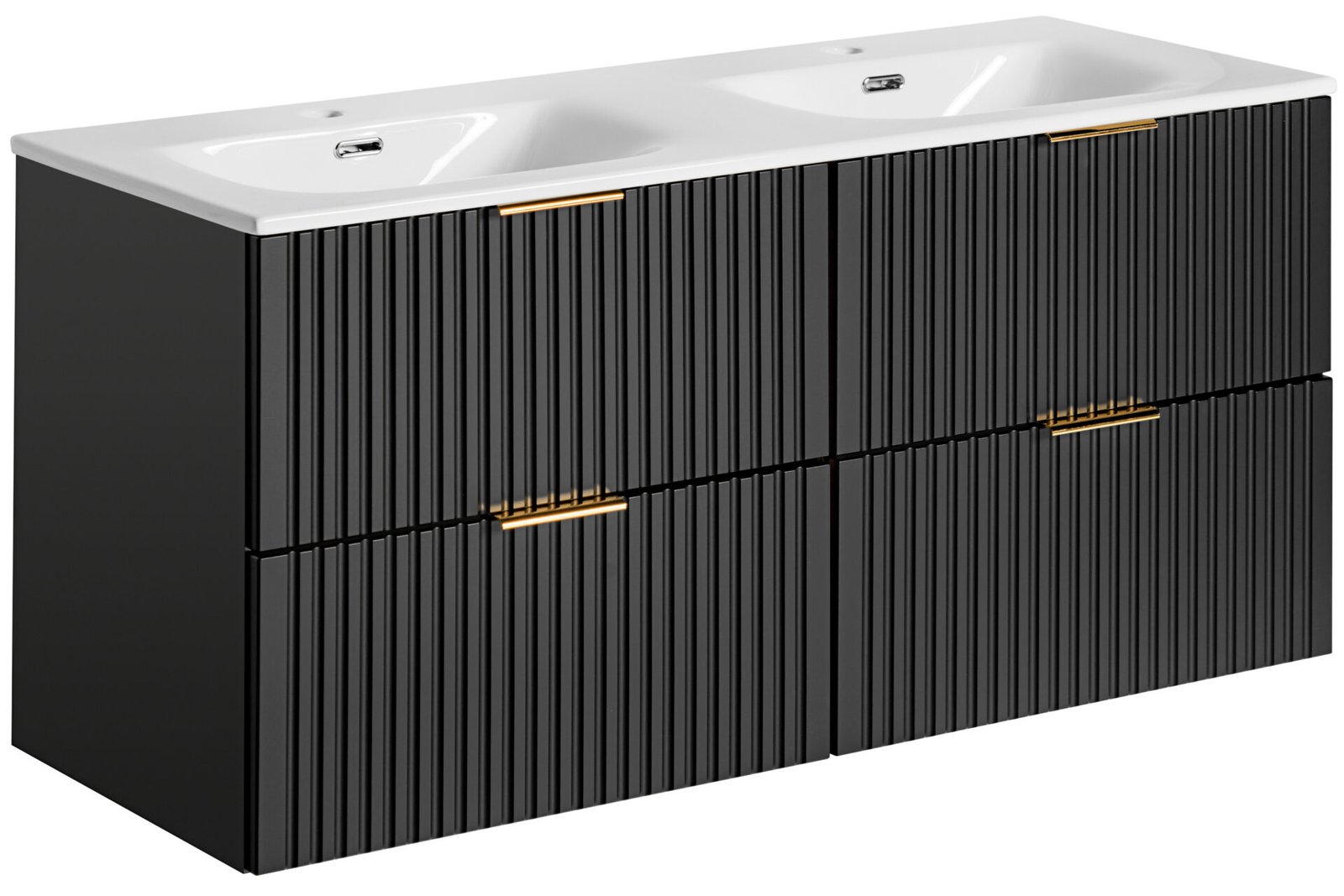 Double cabinet 60 cm ADEL BLACK with SKY 120D washbasin