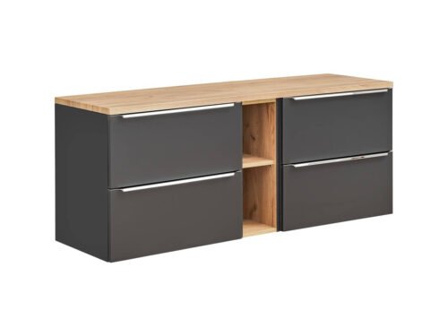 Double washbasin cabinet 140 cm Capri Cosmos 820 + countertop + column