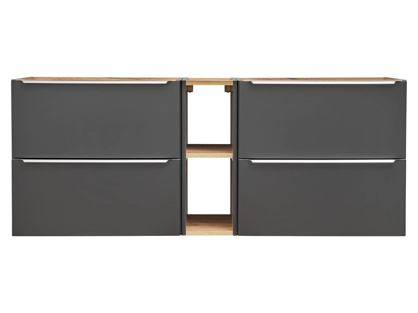 Double washbasin cabinet 140 cm Capri Cosmos 820 + countertop + column - Image 2