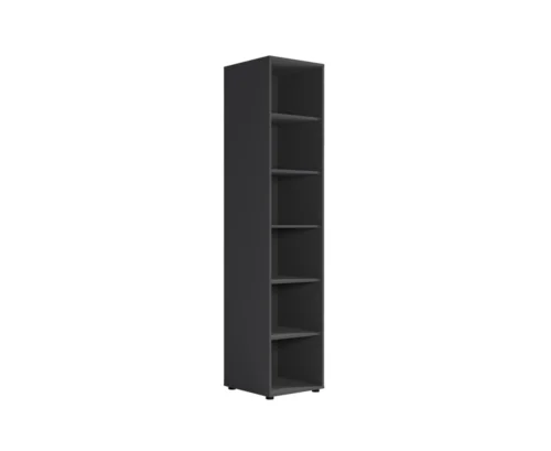 Maxione 45 cm black bookshelf, a functional bookshelf, perfect for furnishing a teenager’s room or office, simple and versatile shape