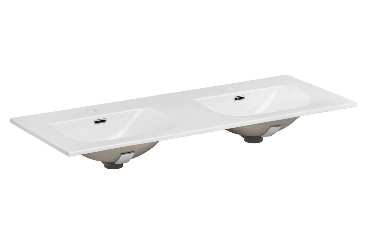 ICONIC WHITE 2x60 set with SKY 120D washbasin and Bianca 120 LED mirror - Image 3
