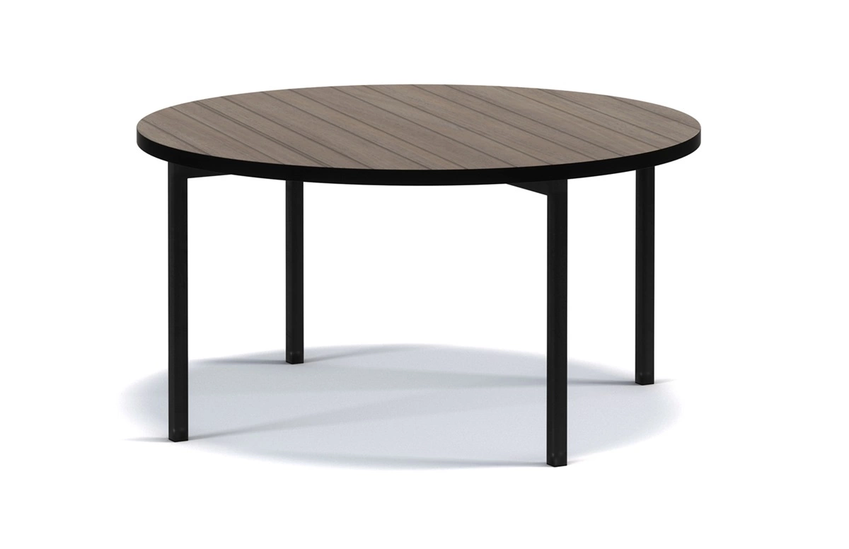 Sampi captain's deck round coffee table, 80 cm, timeless design, sturdy metal base, perfect for any composition - Image 2