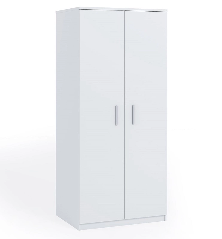 Rico wardrobe, 90 cm, white, functional furniture, classic shapes, ideal wardrobe for a bedroom or hallway
