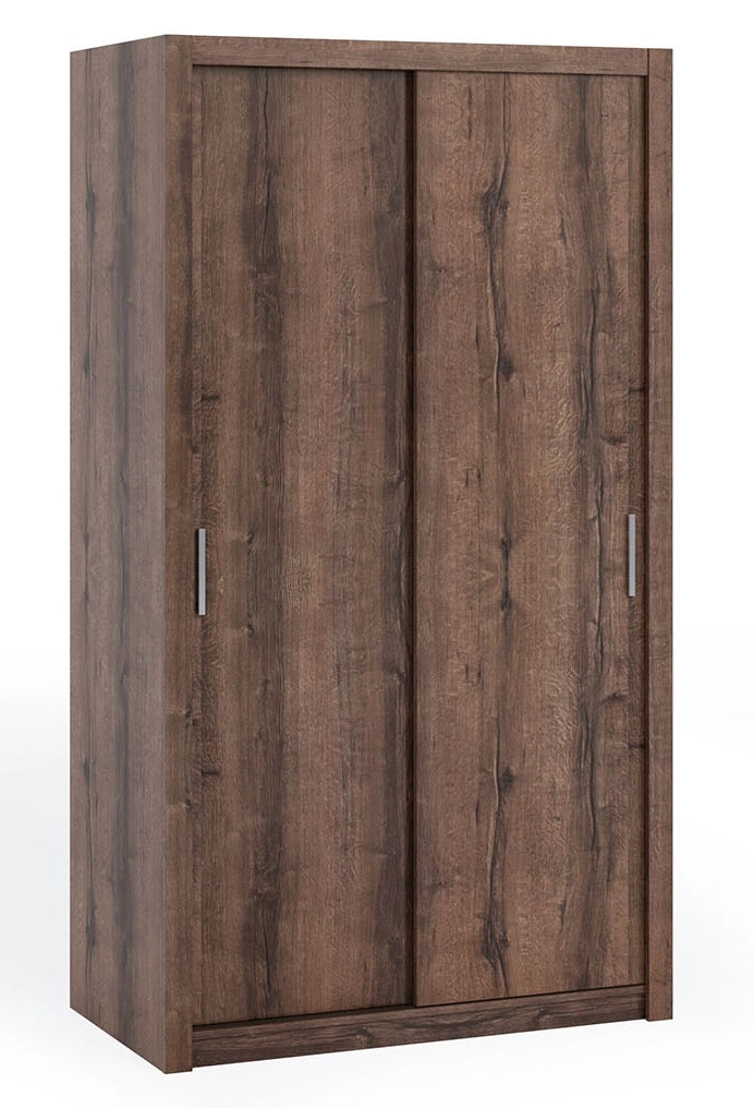 Rico sliding wardrobe 120 cm, monastery oak, functional furniture, classic shapes, ideal wardrobe for bedroom or hallway