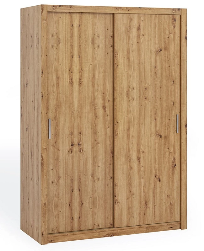 Rico sliding wardrobe, 150 cm, artistic oak color, functional furniture, classic shape, ideal wardrobe for bedroom, dressing room or hallway