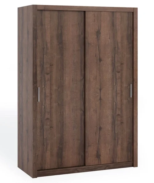 Rico sliding wardrobe 150 cm, monastery oak, functional furniture, classic shapes, ideal wardrobe for bedroom, dressing room or hallway