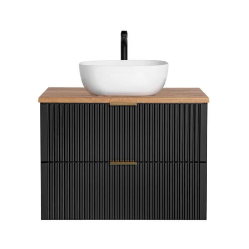 80 cm ADEL BLACK cabinet with countertop and SMILE washbasin