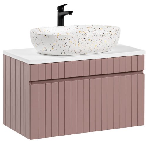 ICONIC ROSE 80 cm cabinet with LILI MW21 washbasin
