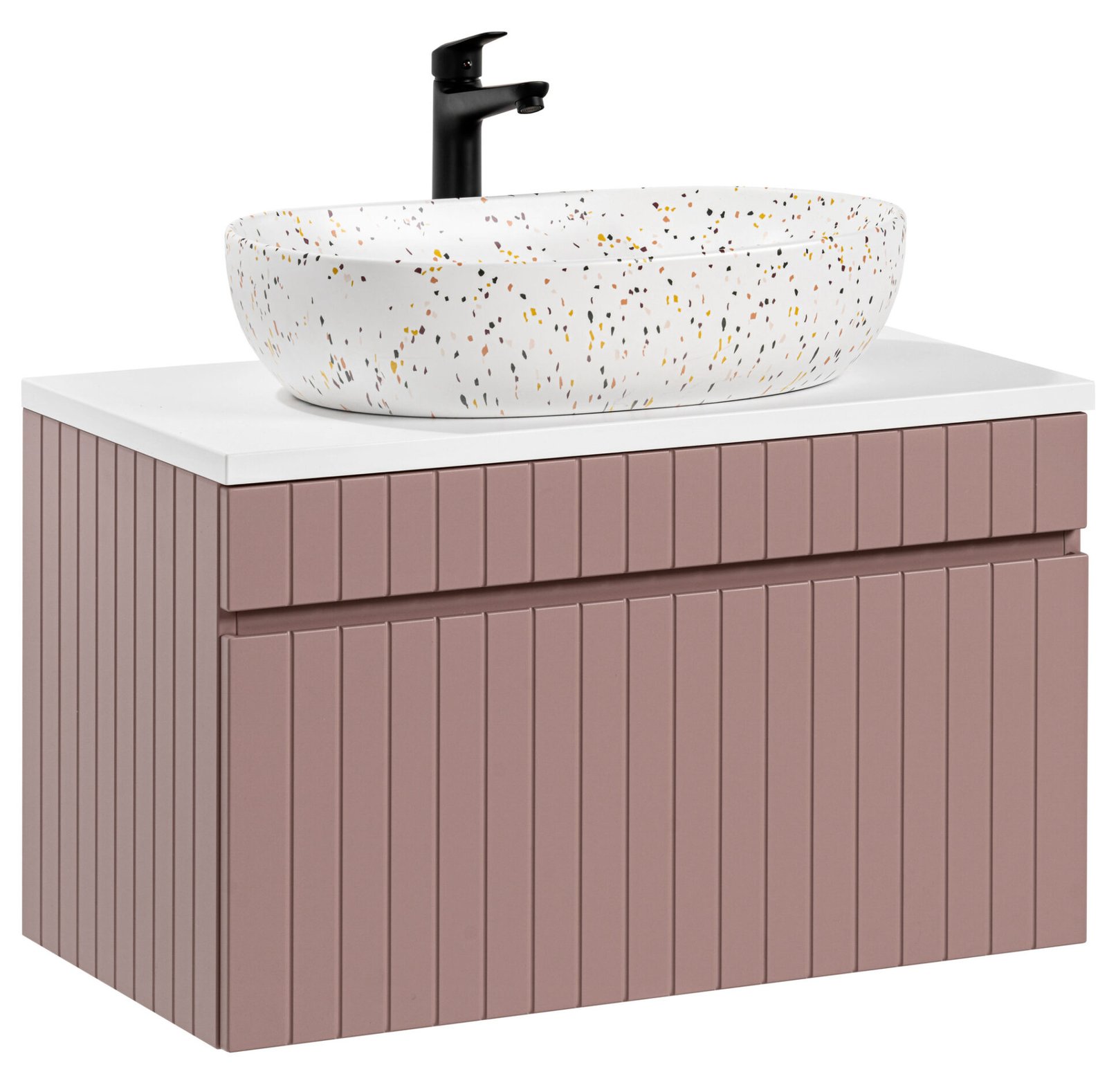 ICONIC ROSE 80 cm cabinet with LILI MW21 washbasin