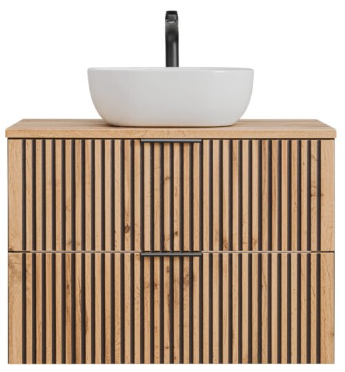 80 cm Xilo black Wotan cabinet with SMILE washbasin
