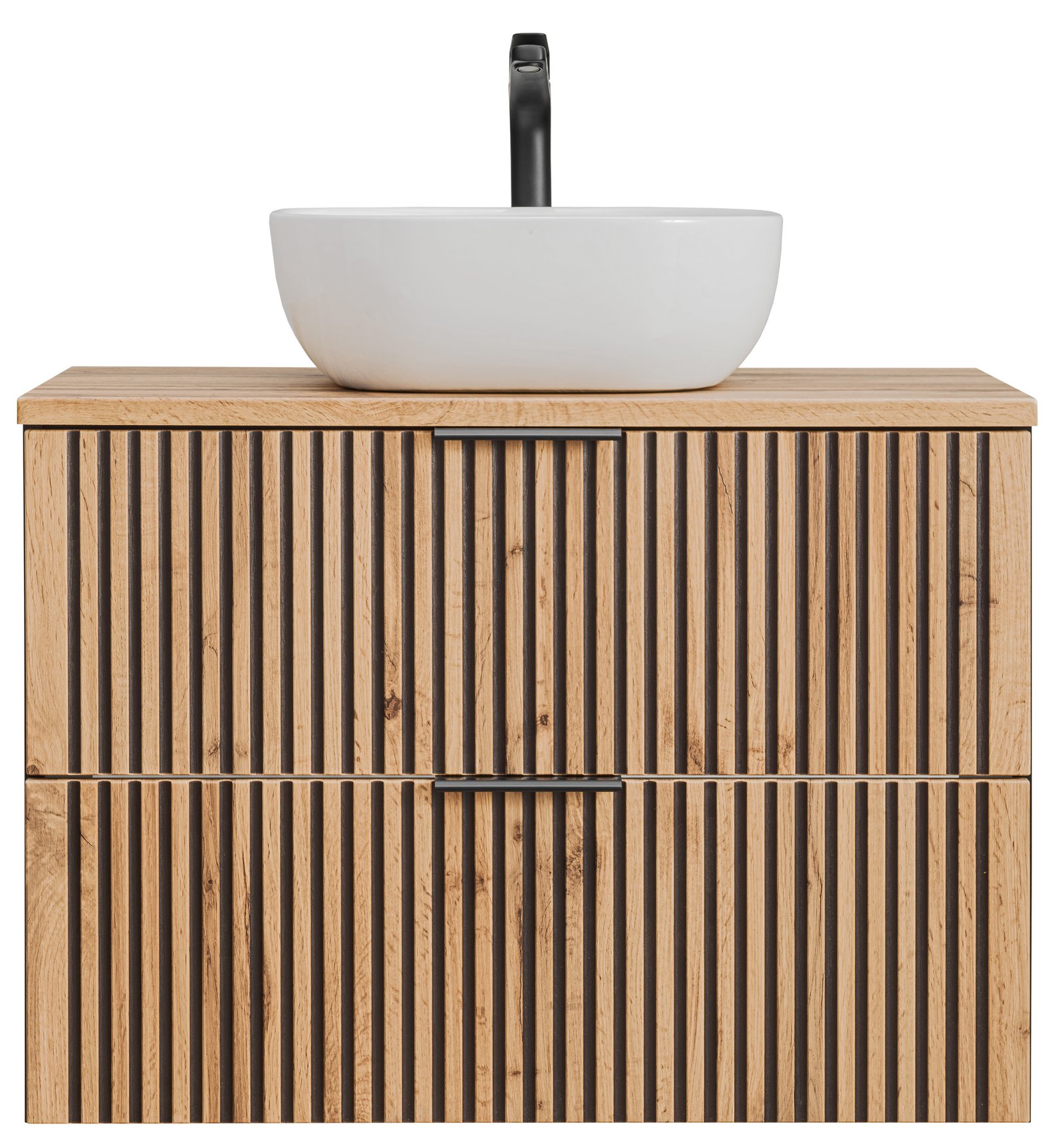 80 cm Xilo black Wotan cabinet with SMILE washbasin