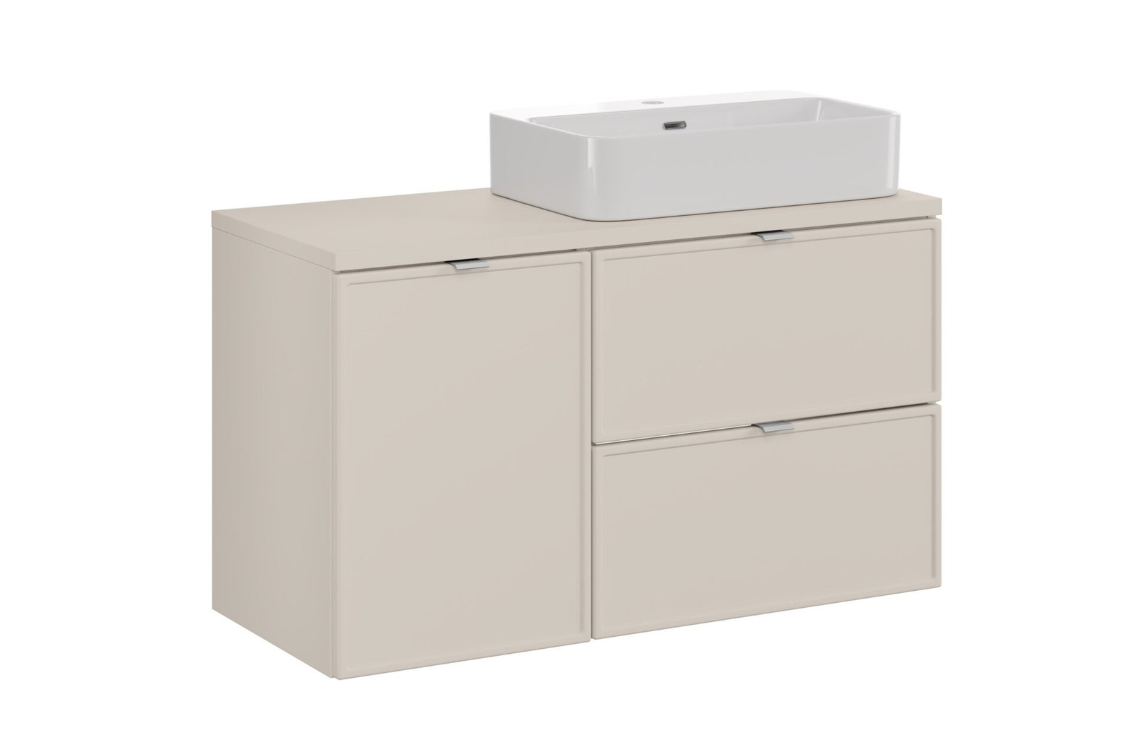 Bella Cashmere 100 cm cabinet with countertop and Trust washbasin