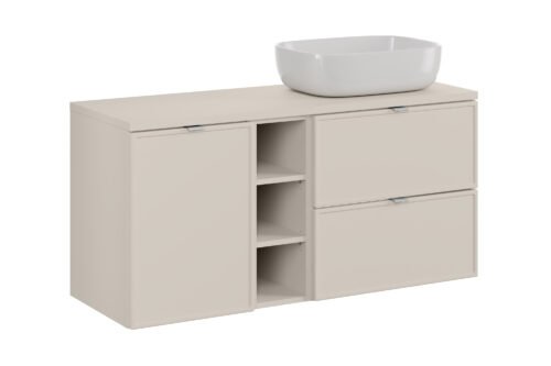 Bella cashmere cabinet 120 cm with countertop and SMILE washbasin