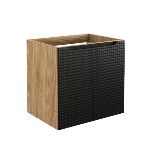 60 cm Luxor black washbasin cabinet