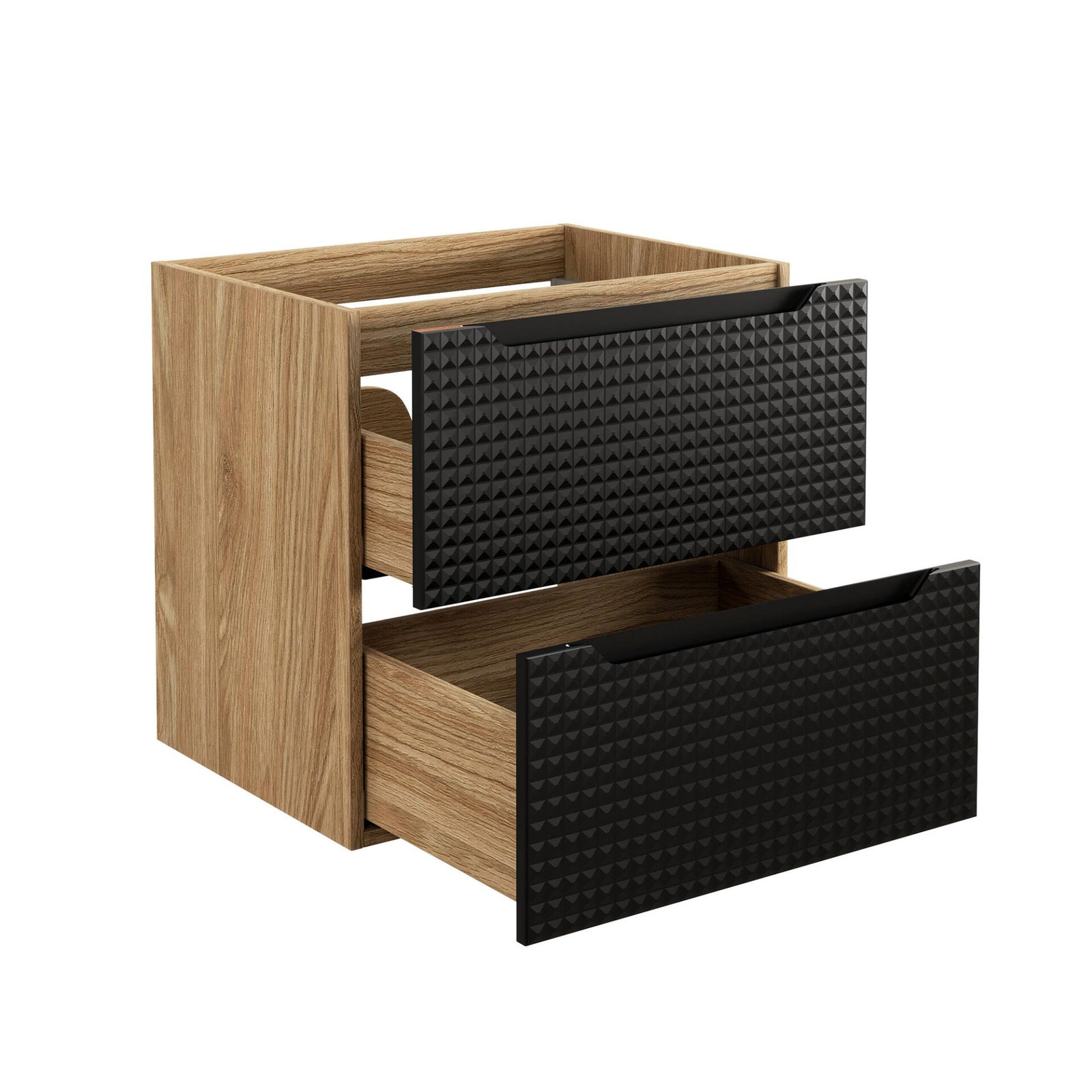 60 cm Luxor black washbasin cabinet - Image 2