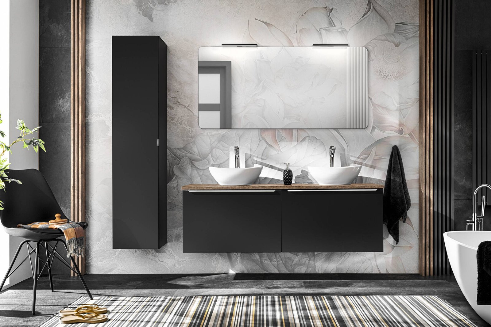 SANTA FE BLACK washbasin cabinet, 60 cm - Image 5