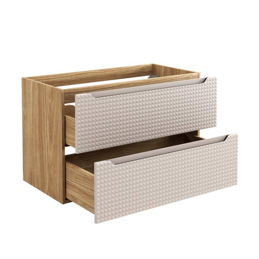 Washbasin cabinet, 90 cm, Luxor Beige - Image 2