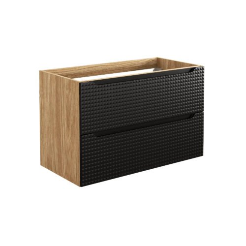 Washbasin cabinet, 90 cm, black, Luxor