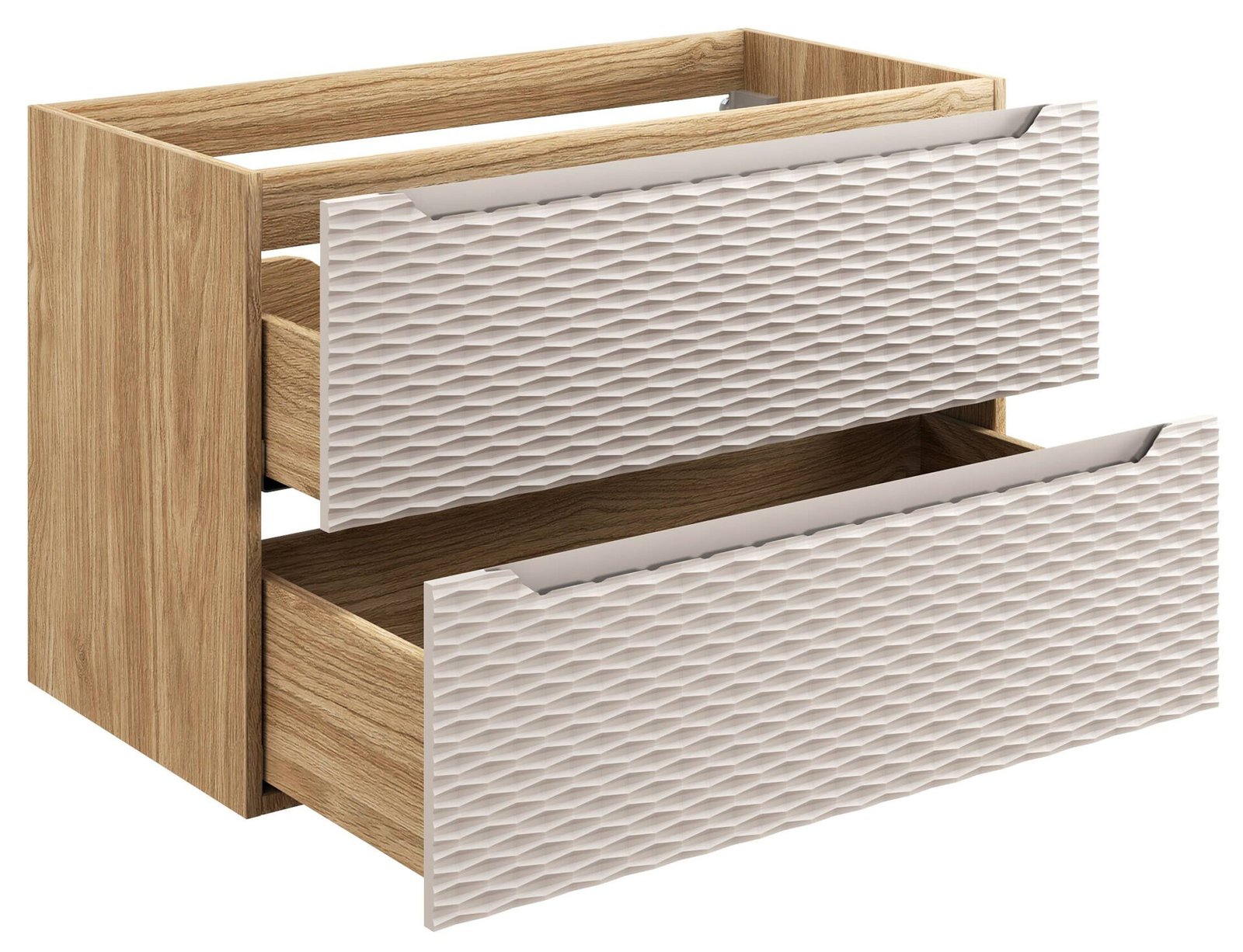 Washbasin cabinet, 90 cm, ocean beige - Image 3