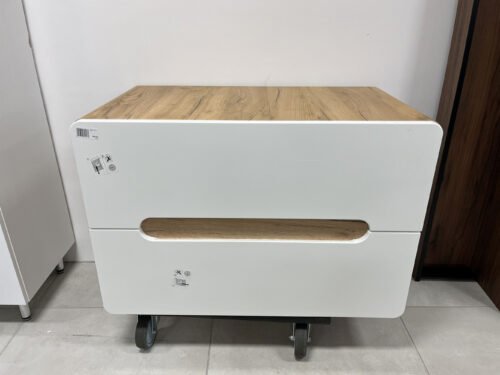 Countertop washbasin cabinet, 80 cm, 2S, Aruba 829, oak white, glossy, 01