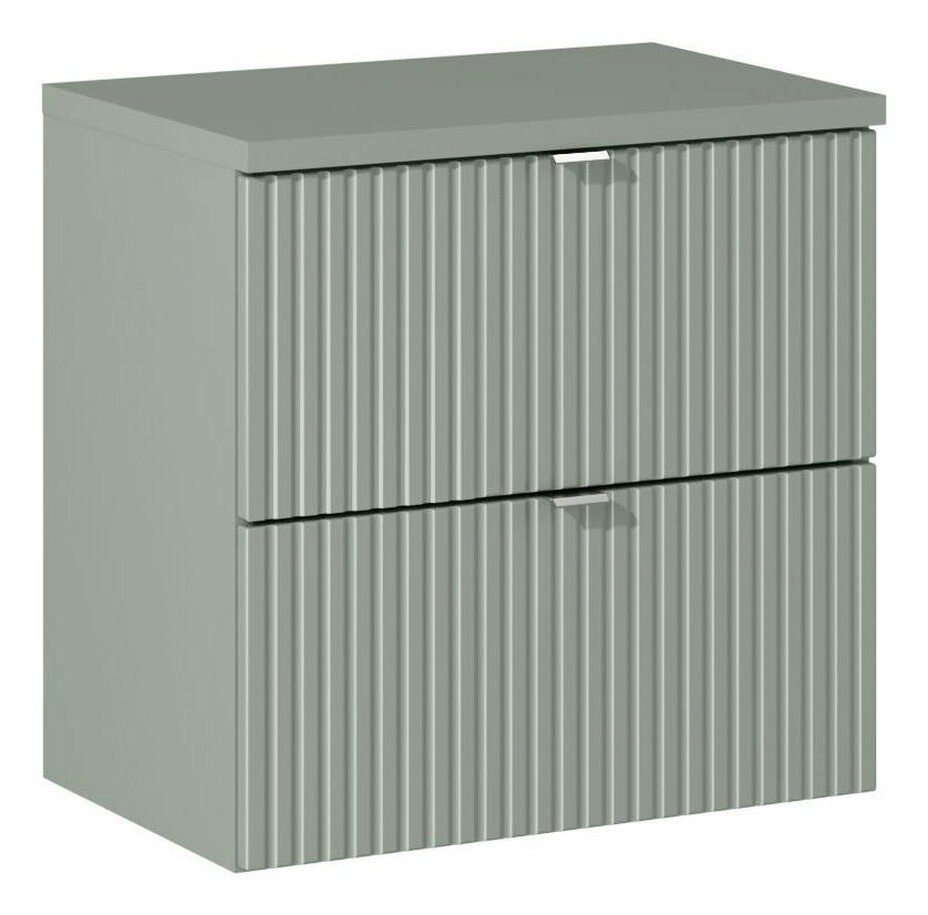 Washbasin cabinet with countertop, 60 cm, Line Reed Green